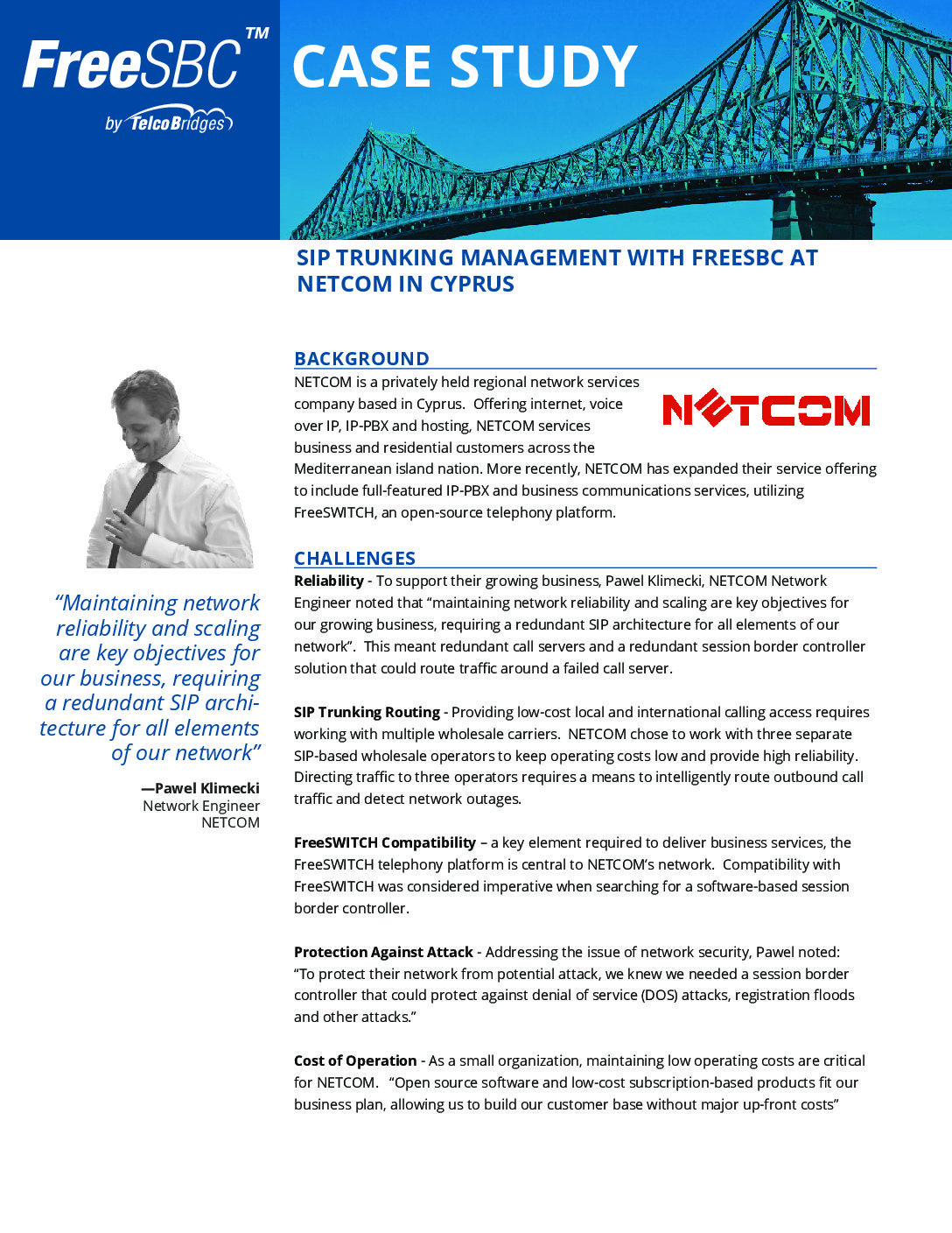 NETCOM Case Study PDF cover
