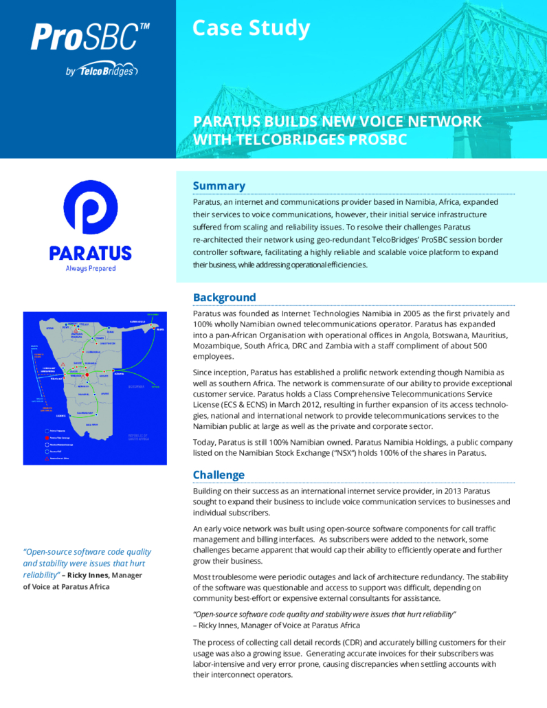 Paratus Case Study PDF cover