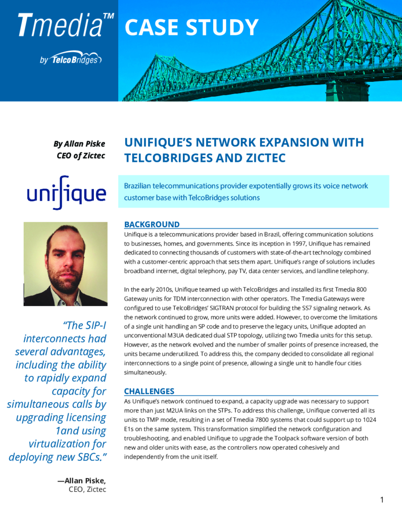 Unifique Case Study PDF cover
