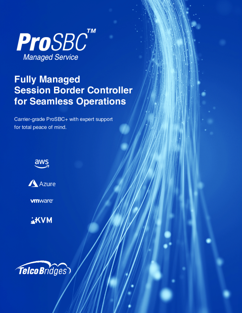 ProSBC Managed Service brochure cover