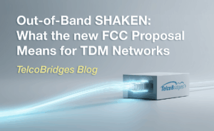 A fiber optic cable running through TelcoBridges hardware resulting in its transformation.