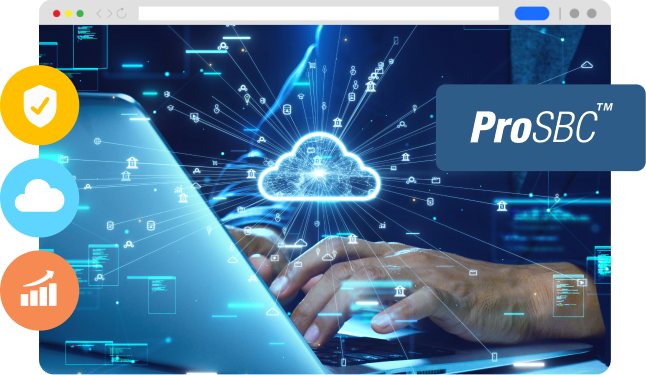 A person using a laptop with the ProSBC logo.