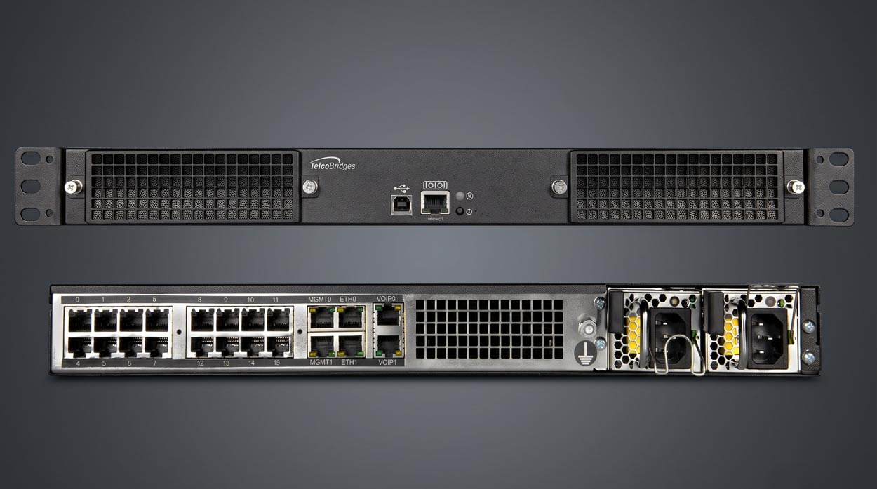 TSBC-HW-TRANS transcoding unit front and back view